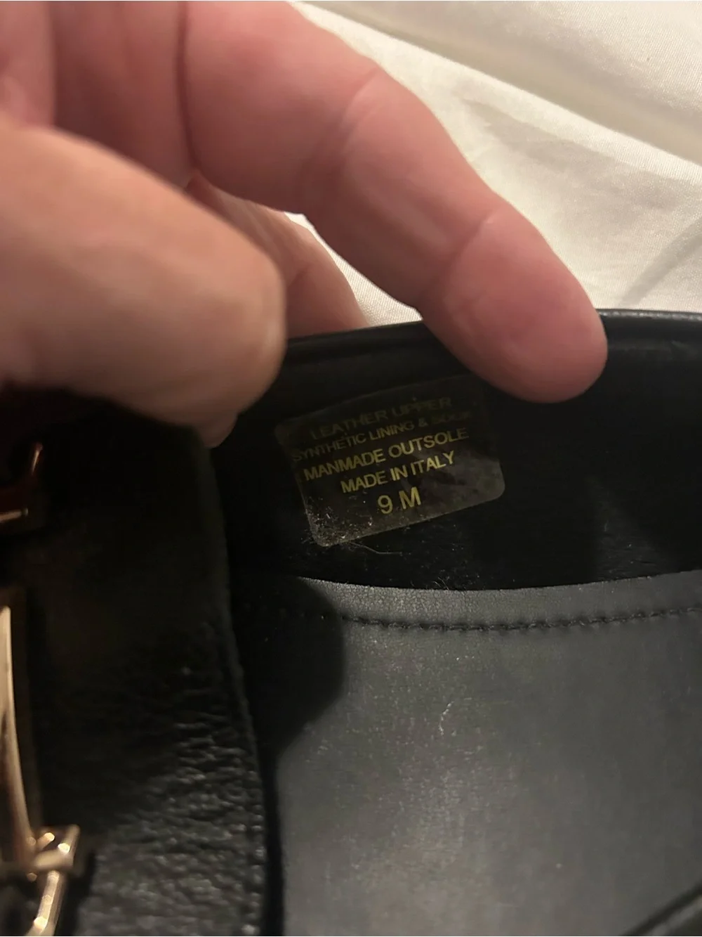 Coach and Four Black Leather Slip-On Loafers with Gold Logo